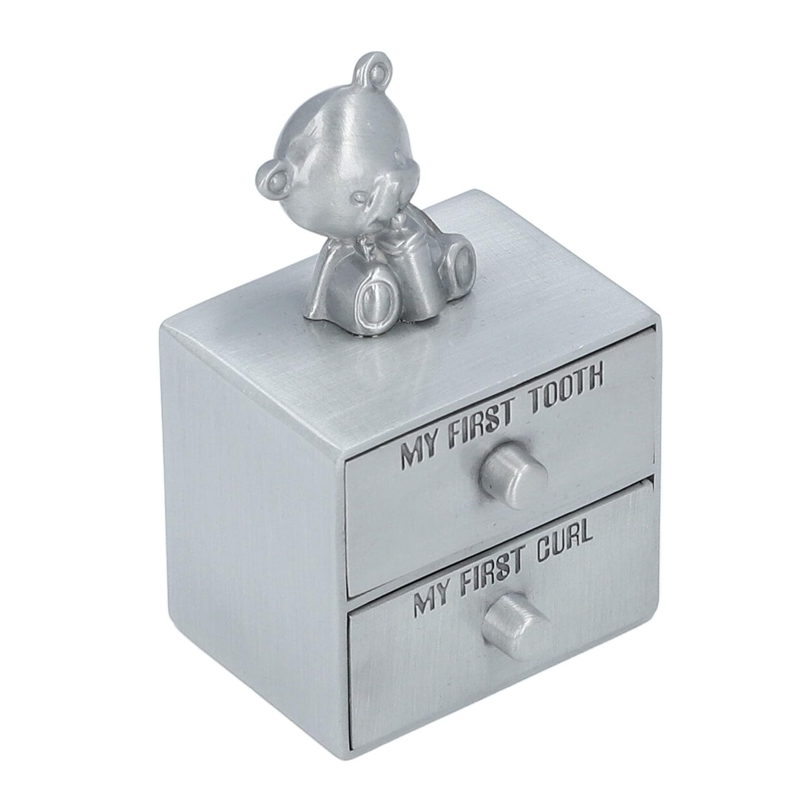Baby Tooth Keepsake Box - Alloy Frame with Soft Inner Lining & Cute Bear Design, Tooth Fairy Memory Box for Kids | Perfect for First Tooth Preservation & Childhood Milestone Gifts