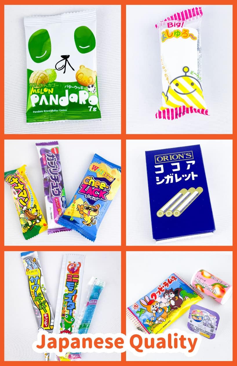Japanese Snacks Assortment 40pcs - Dagashi, Candy, Gummy, Marshmallows, Chips & Bubblegum | Authentic Weird Japanese Snacks for Kids & Adults | Perfect for Gifts, Parties, Picnics & Anime Night Snacking