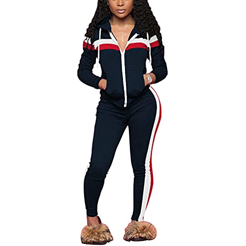 Nimsruc Women's Two Piece Jogging Suits - Comfortable Workout Outfits for Running, Yoga & Gym