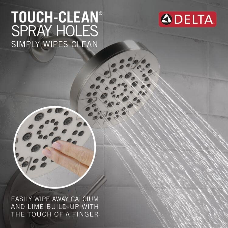 Saylor 14 Series Brushed Nickel Tub and Shower Faucet Combo with Valve - Modern Bathtub & Shower System, Shower Trim Kit & Faucet Set for Bathroom Renovation - Durable Stainless Steel T14435-SS (Perfect for Home, Hotel & Spa Bathrooms)