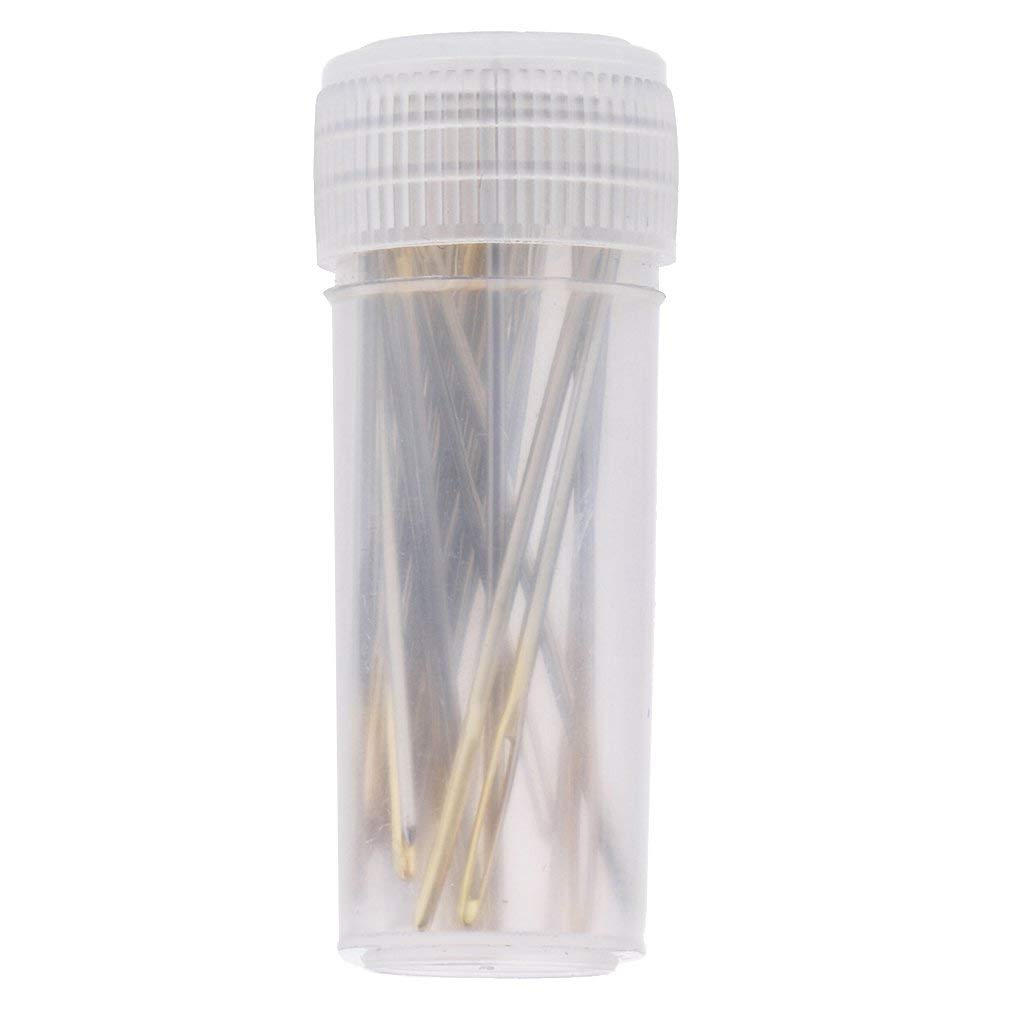 100-Piece Mixed Silver & Gold Cross Stitch Needles with Large Eye - 24# Embroidery Needles for DIY Crafting in Clear Storage Box | Perfect for Hand Embroidery, Sewing Projects & Needlework Kits