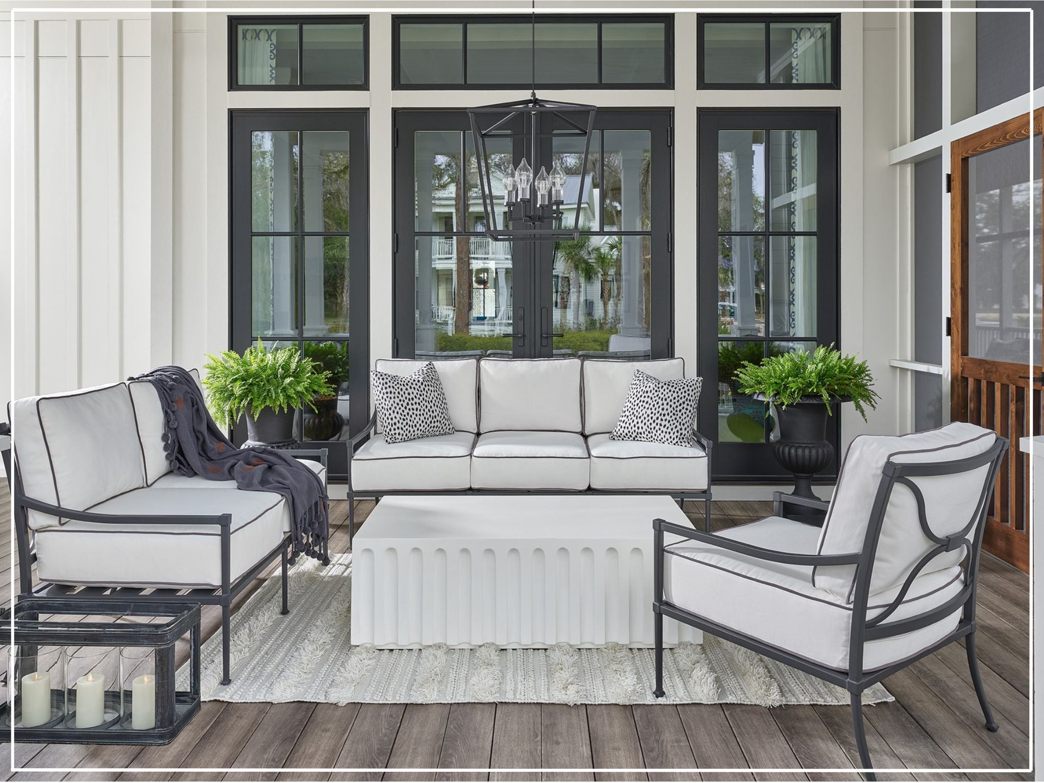 Universal Coastal Living Outdoor Seneca Loveseat - Water-Resistant Wicker Patio Furniture Set with Cushions, Perfect for Beach House, Poolside or Garden Relaxation