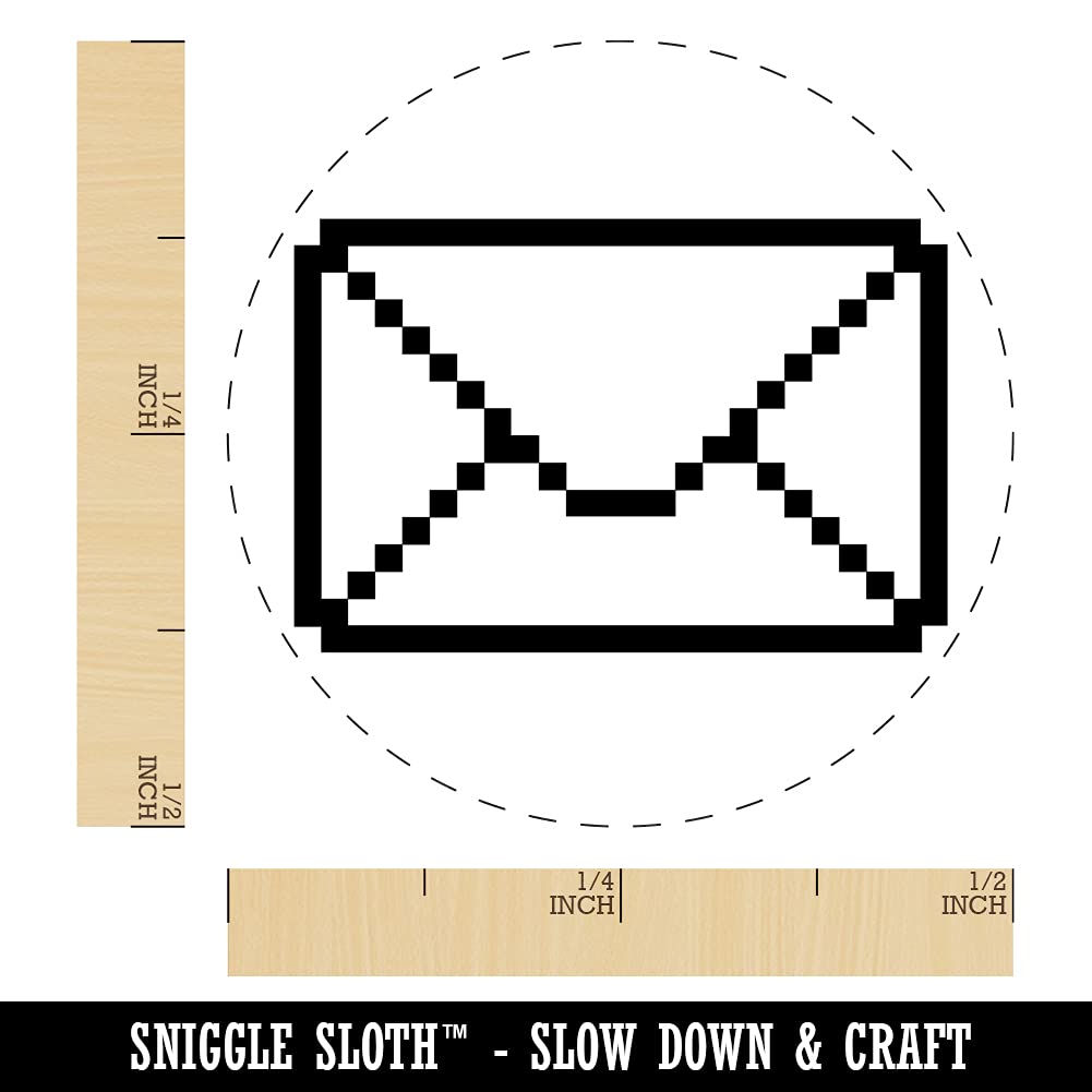 Mini Self-Inking Rubber Stamp - 1/2 Inch Blue Ink for Crafts & Planners