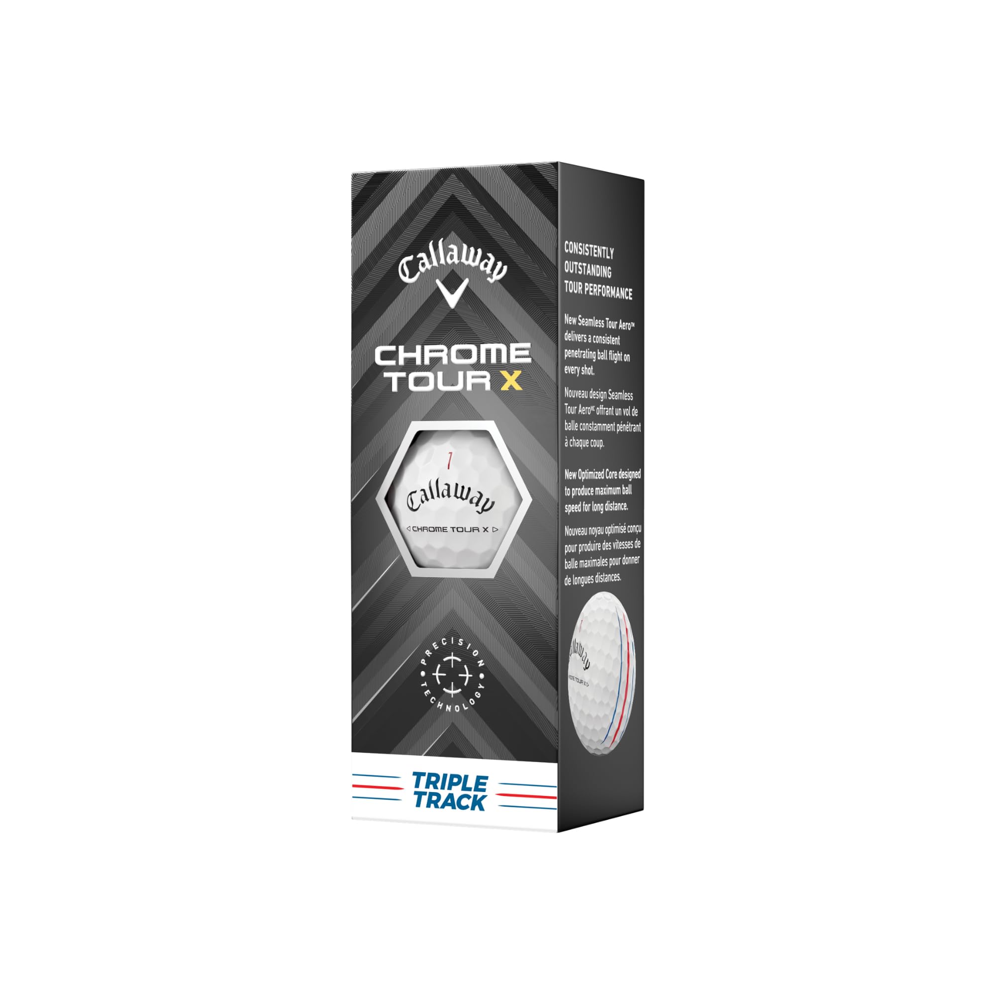 Callaway Chrome Tour X Golf Balls - Premium High Performance Golf Balls for Distance & Control | Perfect for Tournament Play & Low Handicap Golfers
