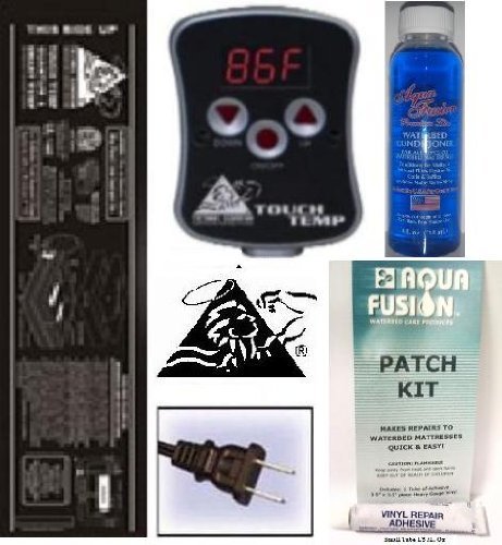 Premium Digital Softside Waterbed Heater with 4oz Clear Conditioner & Repair Kit - Fits King, Queen, Full & Twin Size Waterbeds | Fast Heating, Temperature Control | Perfect for Home, Dorm & RV Use