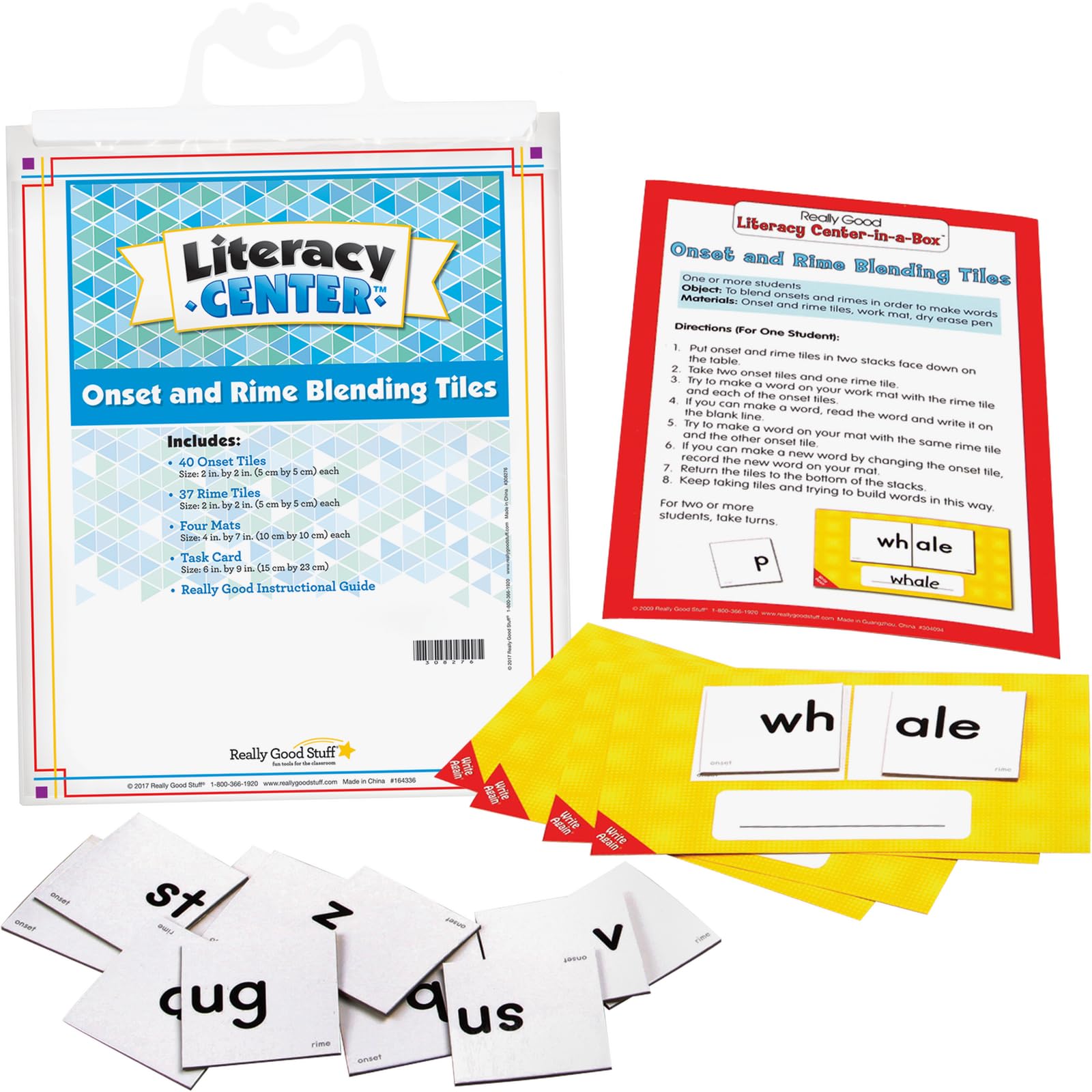 Onset and Rime Blending Tiles - Phonics Learning Center for Early Literacy | Perfect for Kindergarten & 1st Grade Reading Activities