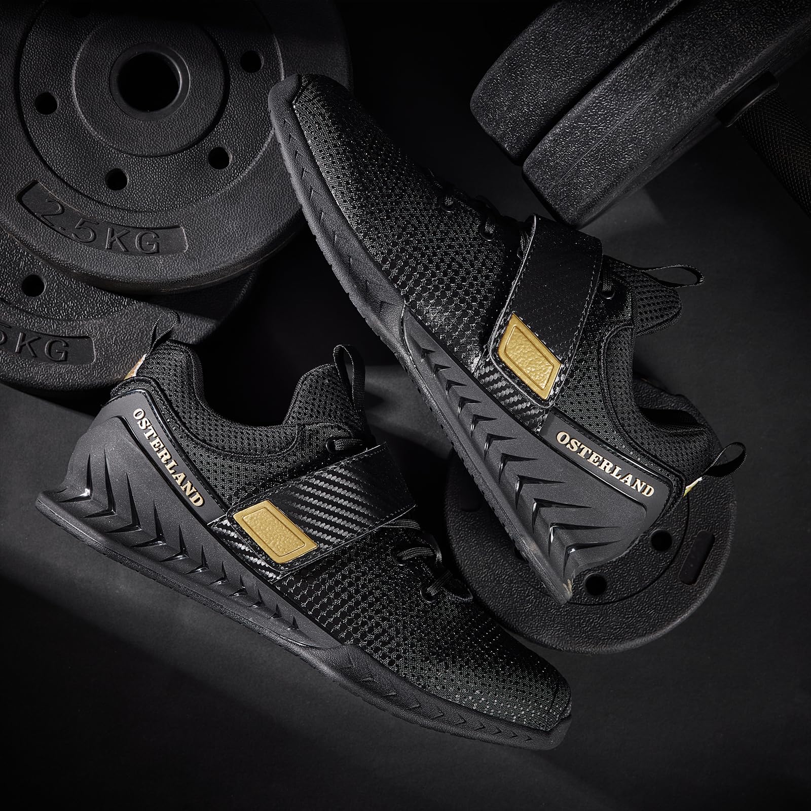 Osterland Weightlifting Shoes for Men & Women - Powerlifting, Crossfit Training, Deadlifting & Squat Shoes - Non-Slip Gym Footwear for Heavy Lifting & Strength Training | Perfect for Weight Training, Powerlifting Competitions & Home Gym Workouts