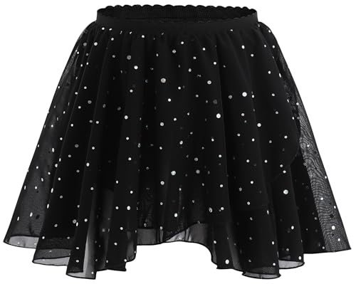 Black (Elastic Waistband) (Sequin Skirt)