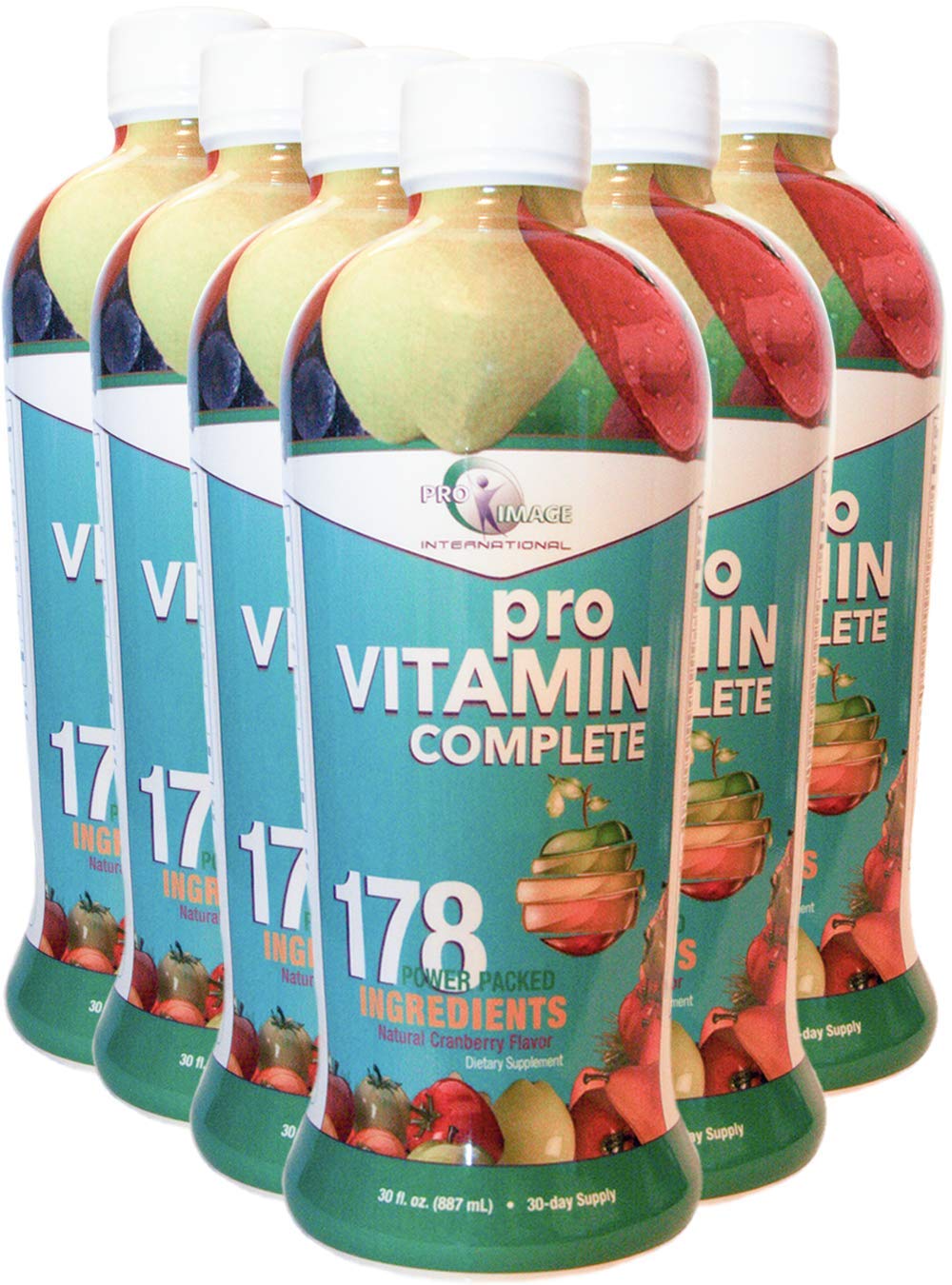 6-30 Oz Bottles Pro Vitamin Complete Liquid Vitamin Supplement for Adults & Kids - Boost Energy, Immunity & Overall Health - Perfect for Daily Wellness & Active Lifestyles