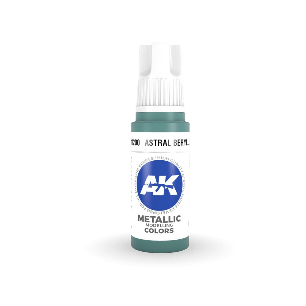 AK Interactive AK11200 Metallic Astral Beryllium Acrylic Paint - 17ml Bottle (3rd Gen) - Premium Model & Miniature Painting - Hobby, Wargaming, DIY Crafts