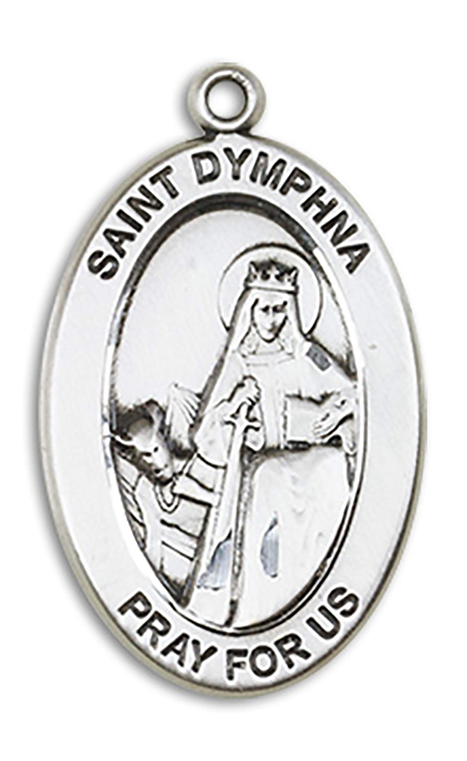 Sterling Silver Saint Medal with Stainless Steel Chain & Gift Box - Religious Jewelry for Baptism, First Communion & Spiritual Protection