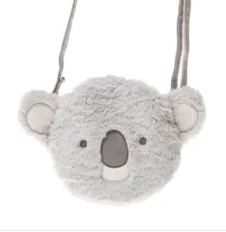 RKH Kimmy Koala Fur Bag - Stylish Faux Fur Handbag for Women, Trendy Shoulder Purse with Adjustable Strap, Perfect for Parties, Dates & Night Out (Black)