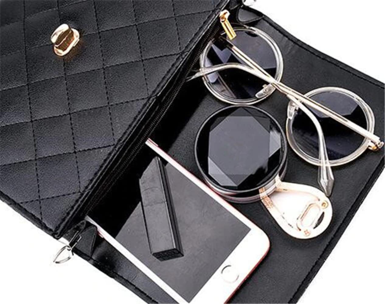 Hanbella Small Crossbody Bags for Women & Girls - Stylish PU Leather Purse Handbag with Wristlet Strap - Perfect for Teens, Daily Use, Shopping & Parties