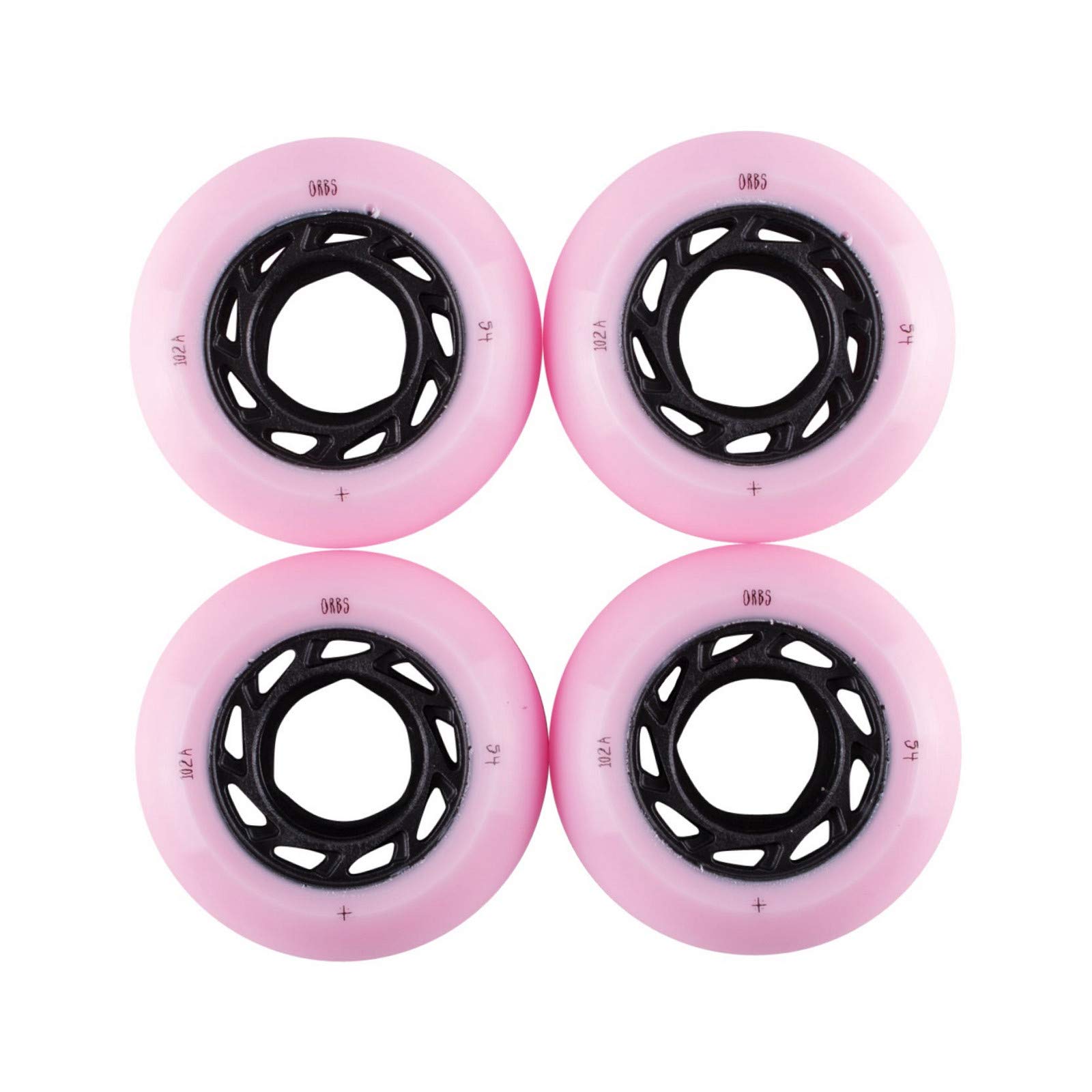 WELCOME Skateboard Wheels Orbs Ghost Lites 54mm - Pink & Black Wheels for Street & Park Skateboarding | Smooth Ride & Durable Performance