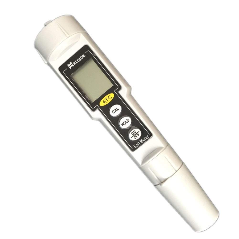 Precision Digital Salt Meter 0-9999 Mg/L - Waterproof Salinity Tester for Aquariums, Pools & Seawater - Portable Salinometer CT3081 with Accurate Salt Value Measurement