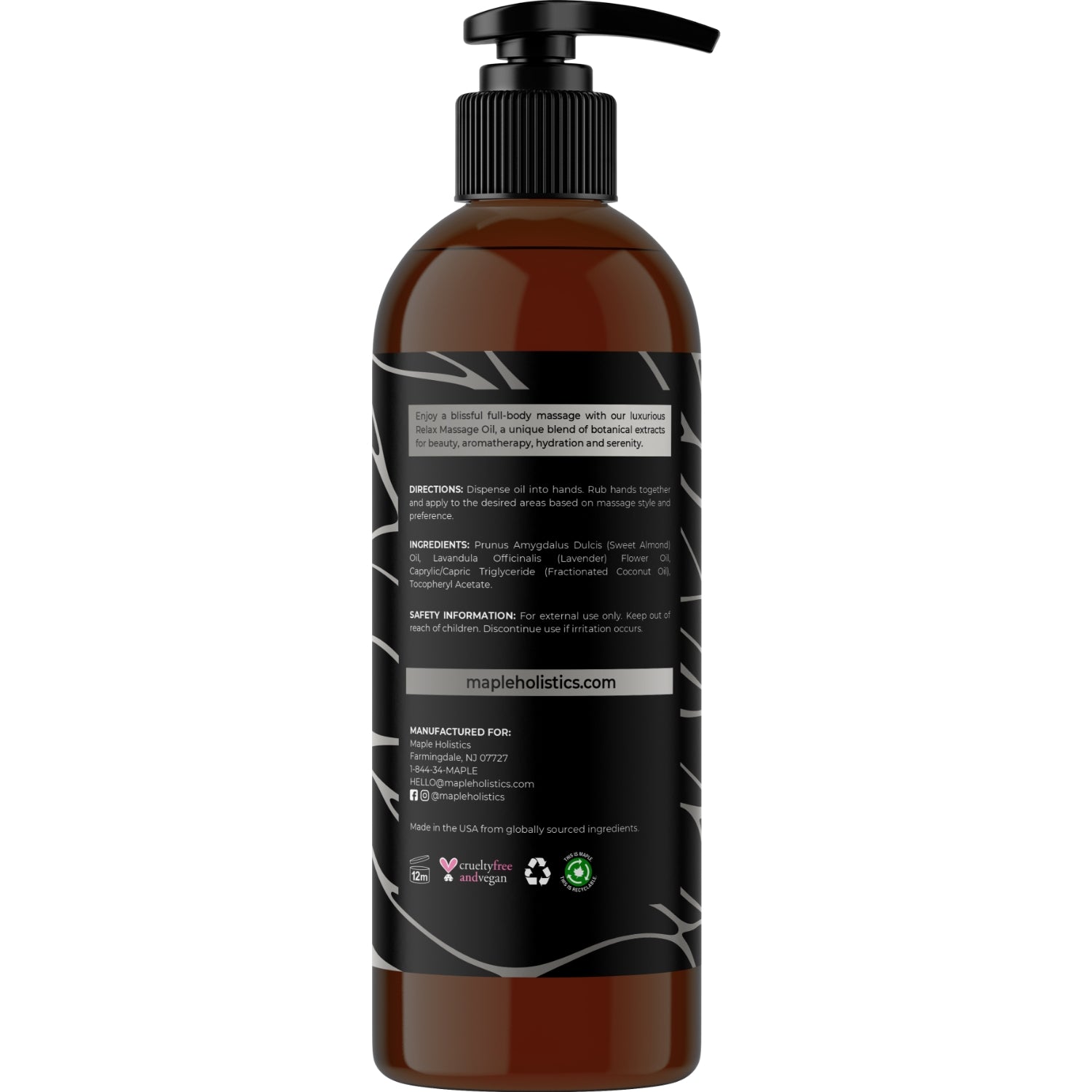Best Relaxing Massage Oil for Stress Relief & Muscle Relaxation - Aromatherapy Essential Oils for Spa, Home Use & Couples Massage