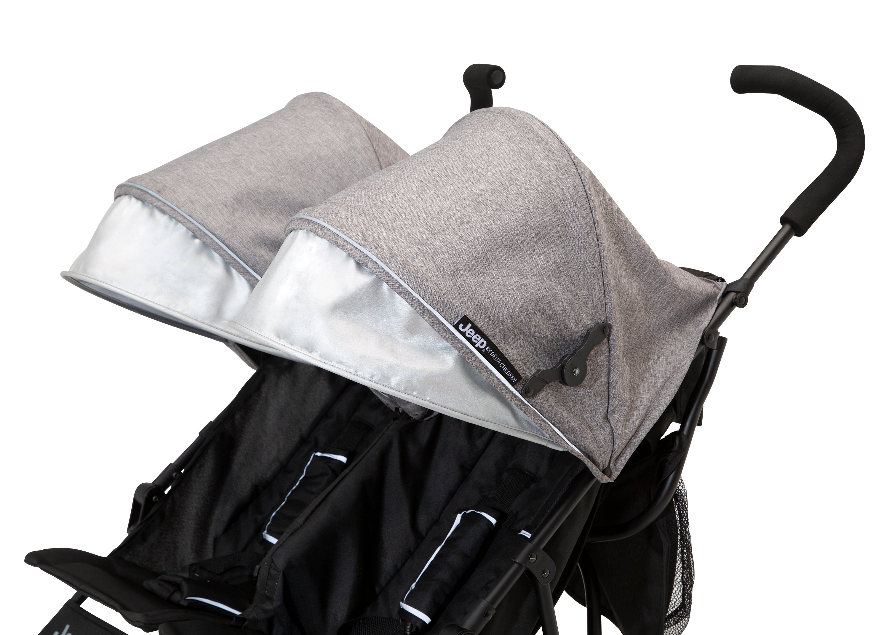 PowerGlyde Side by Side Double Stroller - Lightweight Compact Tandem Baby Stroller for Twins & Siblings - Perfect for Shopping, Travel & Outdoor Adventures