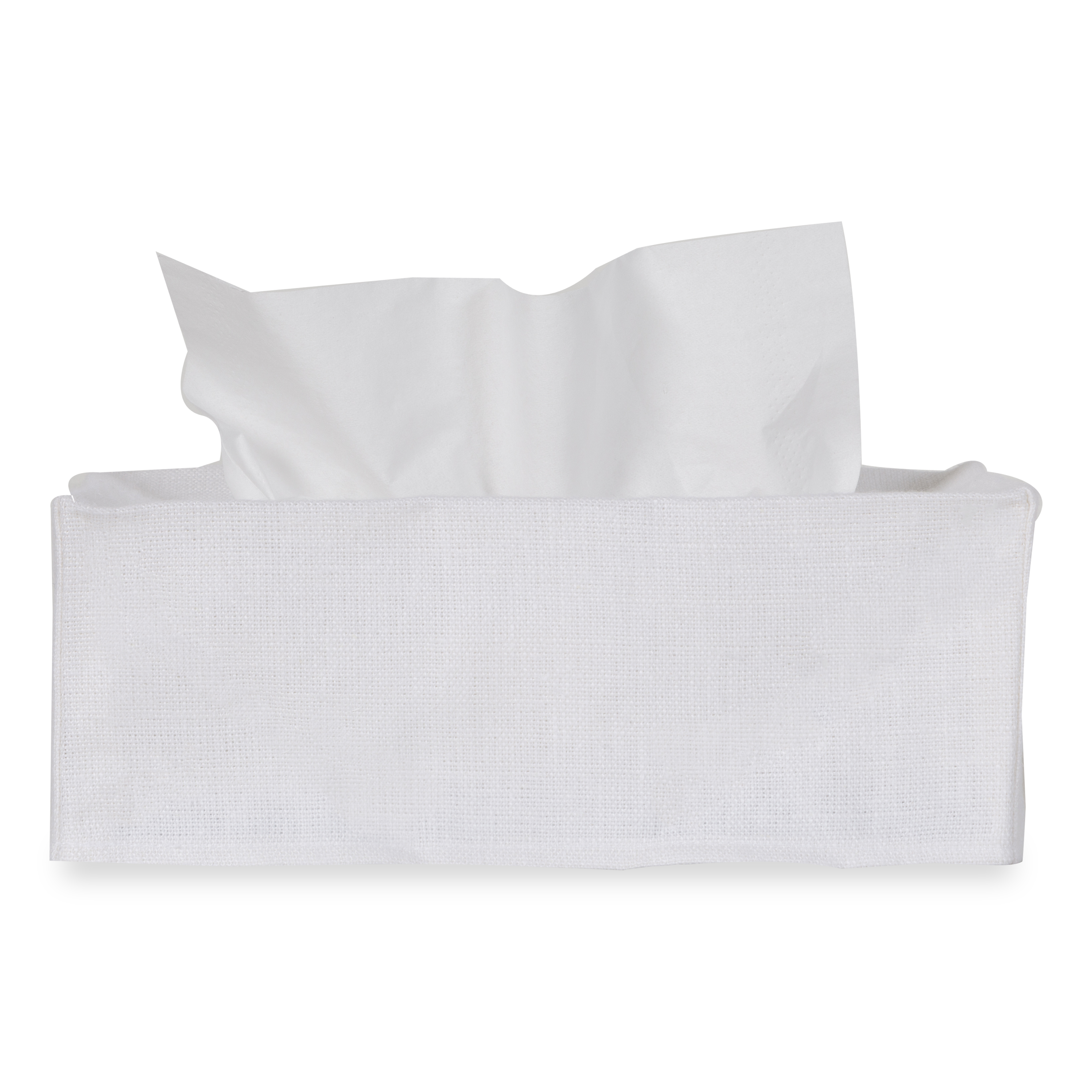 Linen Tissue Box Cover - Elegant & Stylish Home Decor for Living Room, Bedroom, or Bathroom | Soft Fabric Tissue Holder with Floral Design