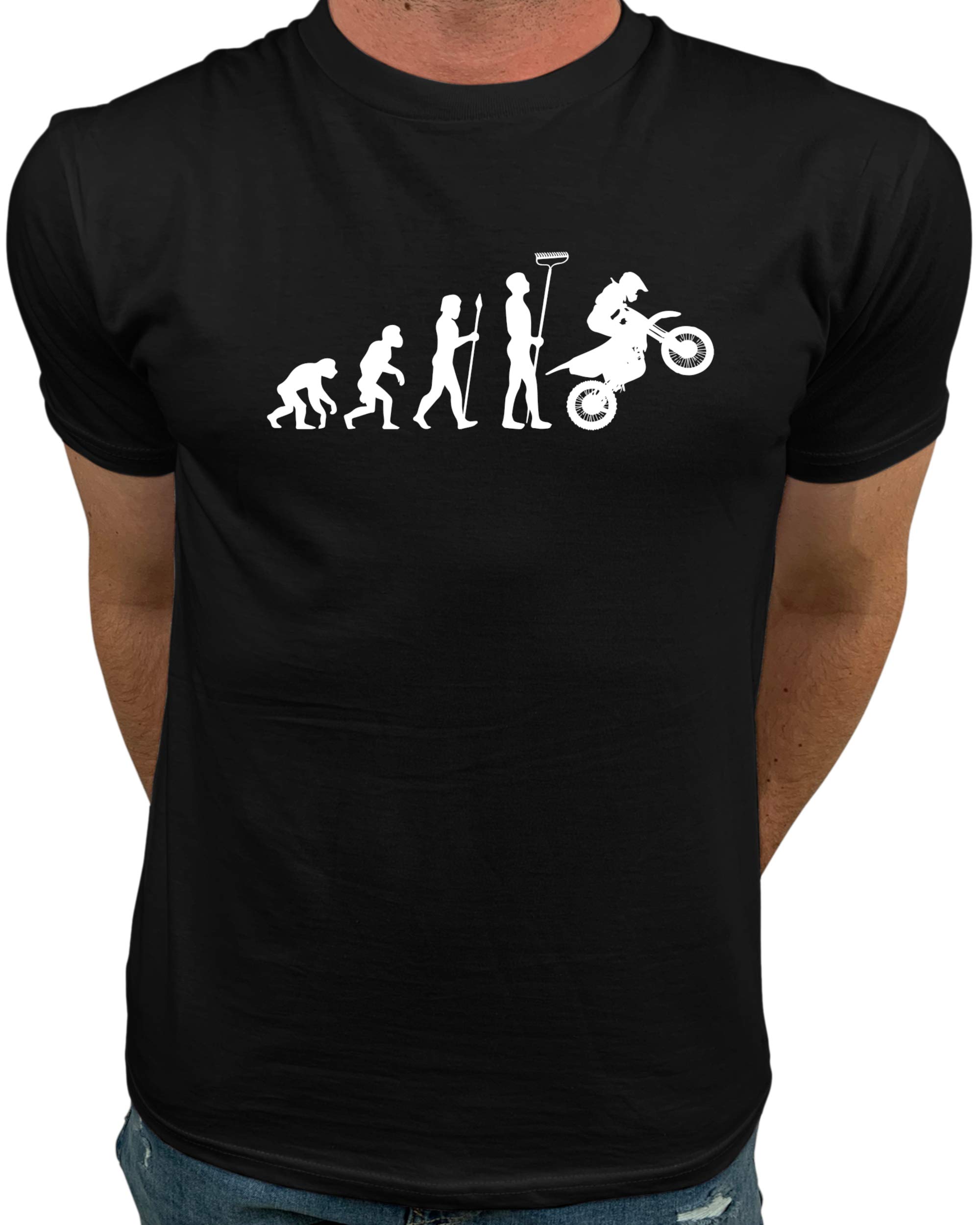 Funny Evolution of Man T-Shirts for Men | Monkey to Modern Man Graphic Tees - Perfect for Casual Wear, Gifts & Humor Lovers