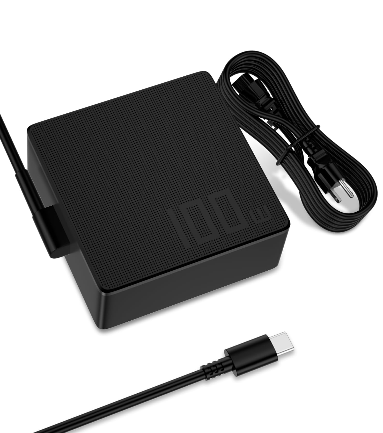 100W USB C Laptop Charger PD Fast Charging Adapter - Compatible with MacBook, Asus ROG, HP, Lenovo ThinkPad, Acer, Pixelbook - Type C Power Supply Cord for Laptops & Tablets (65W/45W/27W/100W) - Perfect for Home, Office & Travel Charging Needs