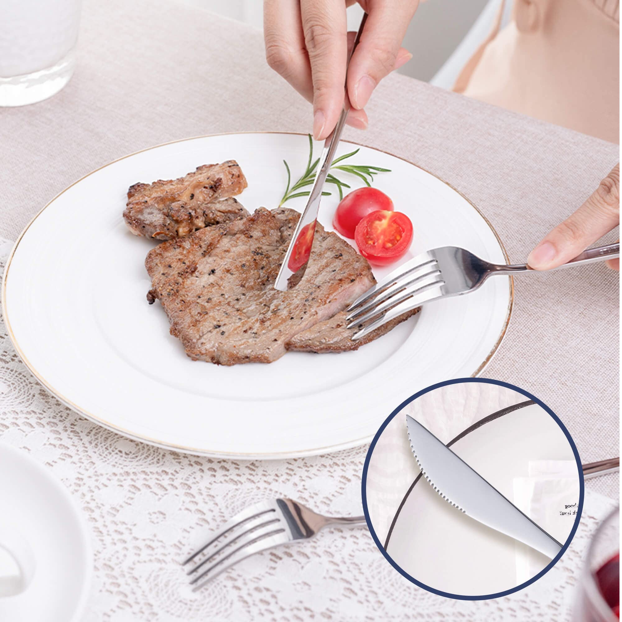 20-Piece Stainless Steel Silverware Set - Service for 4 (Forks, Spoons, Knives) - Durable Flatware Cutlery Set for Home, Restaurant & Daily Use - Dishwasher Safe Kitchen Utensils - Perfect for Dining, Entertaining & Everyday Meals