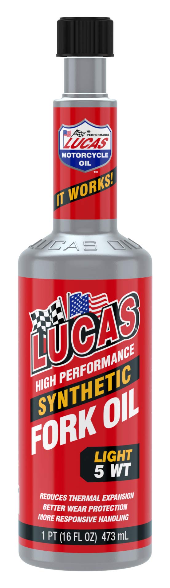 Lucas Oil 10771 Fork Oil - 16 oz, High-Performance Motorcycle Suspension Fluid for Dirt Bikes & ATVs - Ideal for Off-Road Riding & Racing