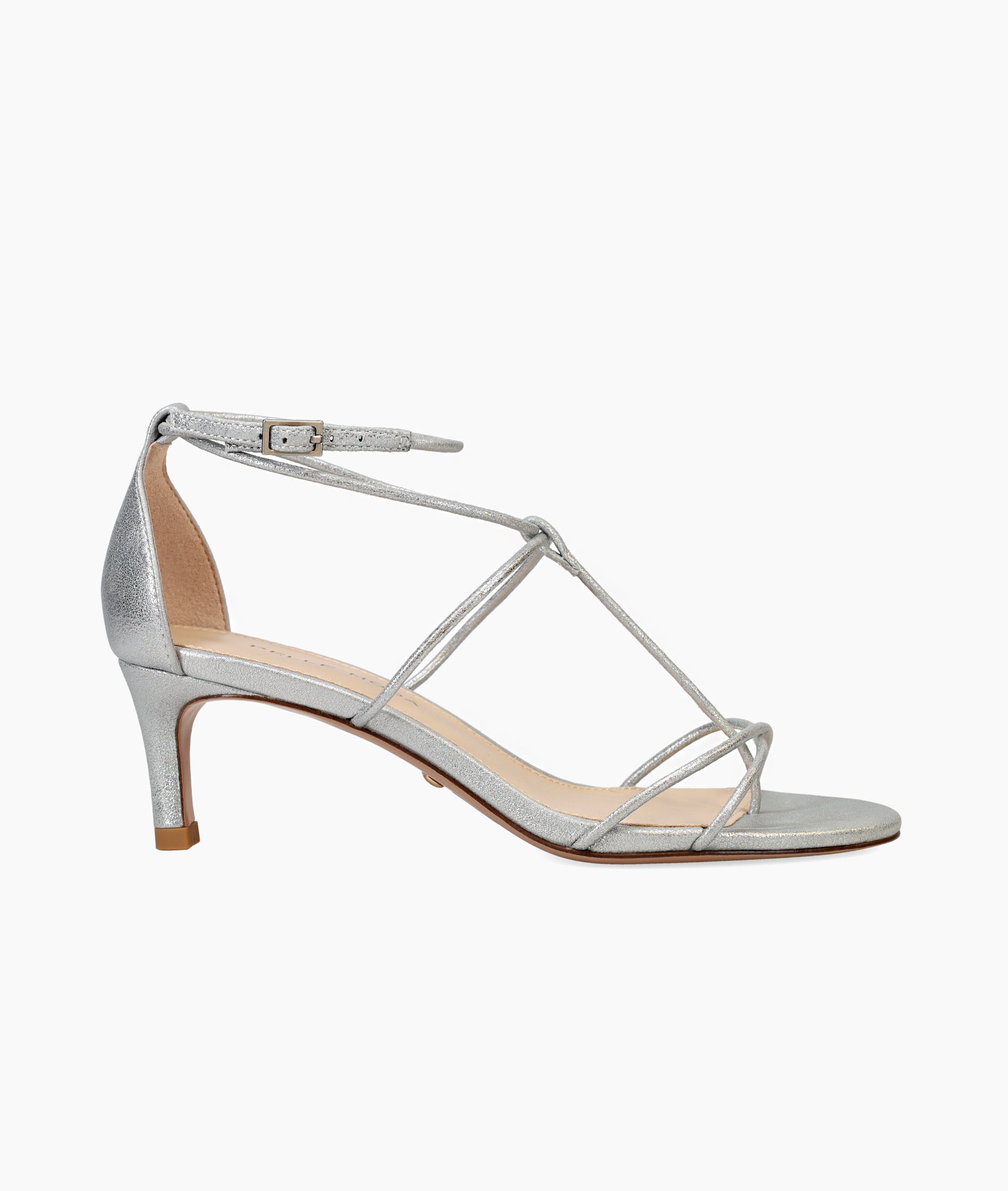 Ura Low Heel Silver Sandals - Comfortable Women's Casual Shoes for Work, Walking & Everyday Wear