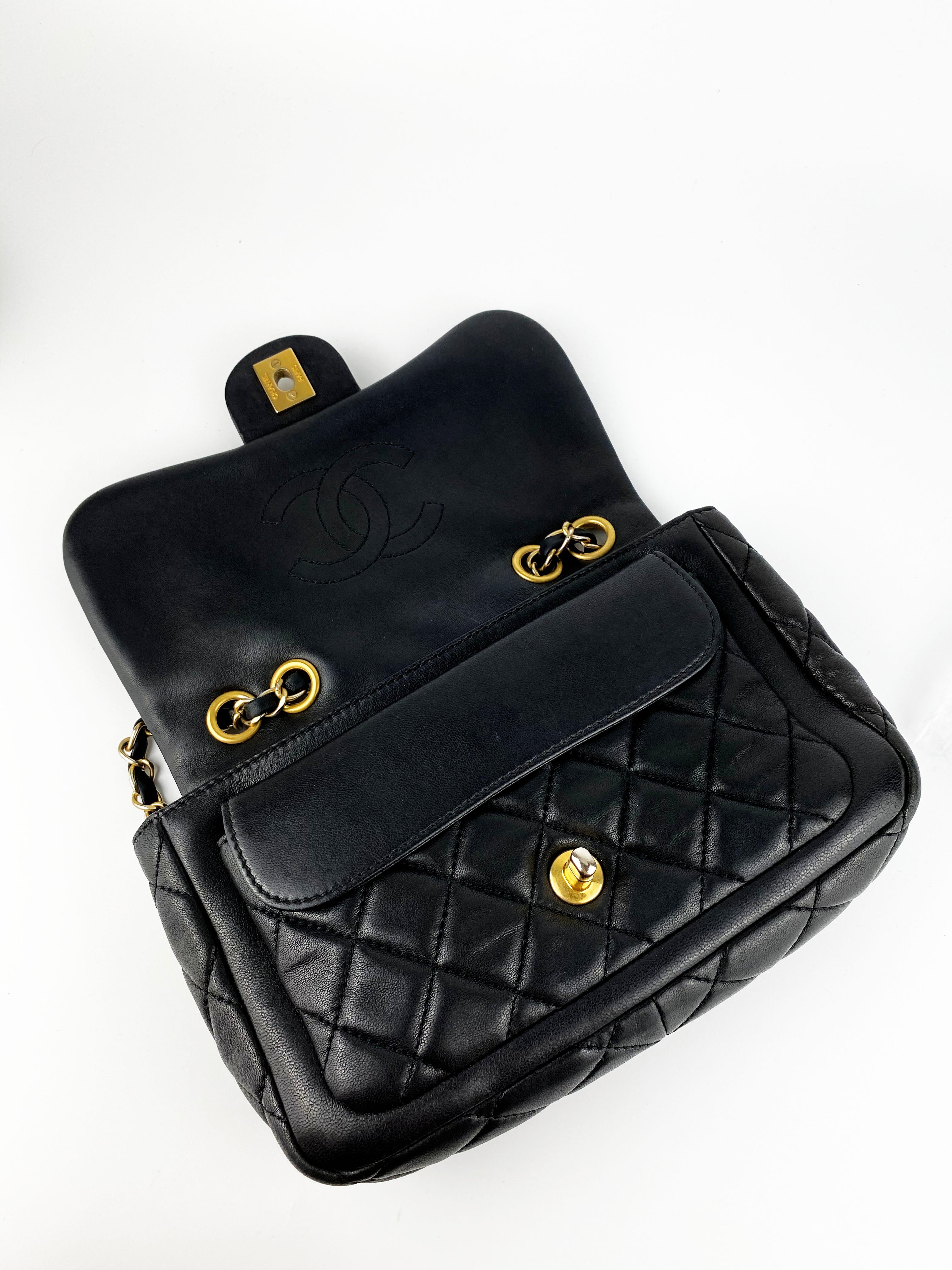 Chanel Black Small Lambskin Quilted Flap Bag with Silver-Tone Hardware - Luxury Crossbody Purse for Women, Perfect for Evening Parties & Date Nights