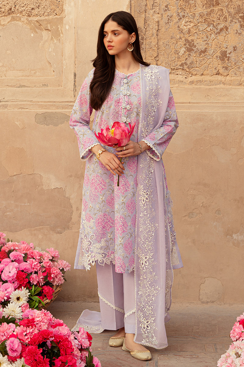 LILAC DREAM 3-Piece Lawn Printed Suit for Women | Floral Printed Cotton Outfit | Perfect for Summer Parties, Weddings & Casual Wear