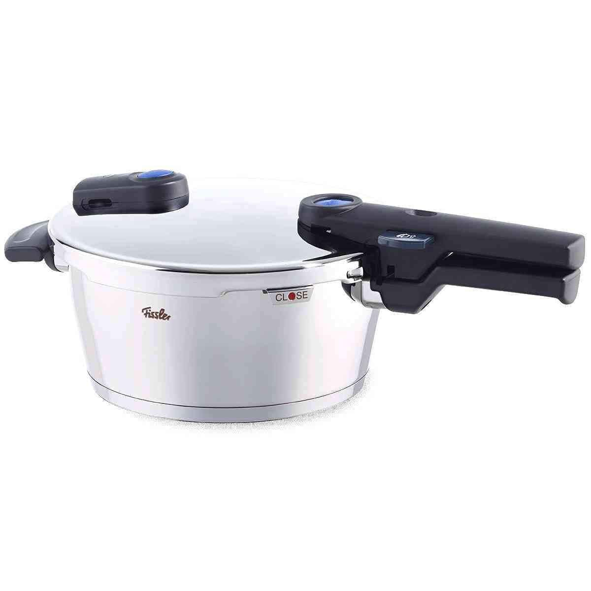 Fissler 600-300-03-000 3.5L (1.3 gal) Stainless Steel Pressure Cooker with Simple Pressure Display - 2 Pressure Levels, Gas & Induction Compatible - Quiet & Easy to Use for Everyday Cooking - Perfect for 2-3 People - Ideal for Soups, Stews & Fast Meal Prep