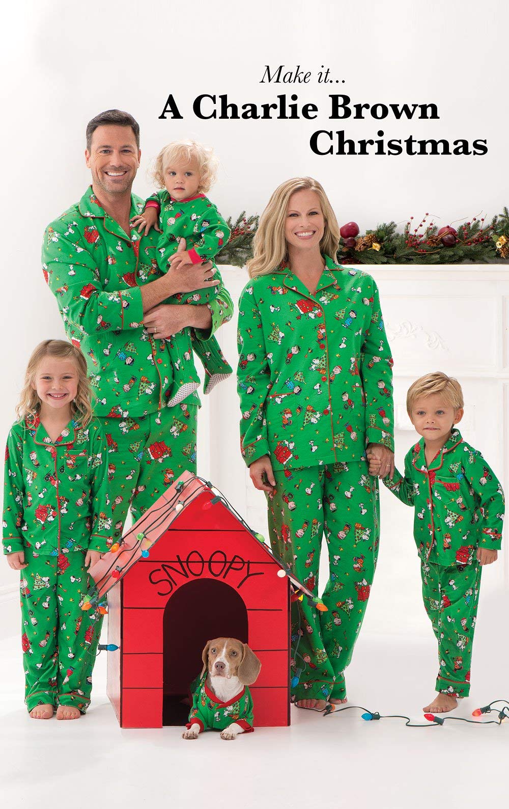 Family Christmas Pajamas Set - Matching Holiday Pajamas for Adults & Kids - Charlie Brown Themed Christmas Pajamas for Family Photos & Cozy Holiday Gatherings