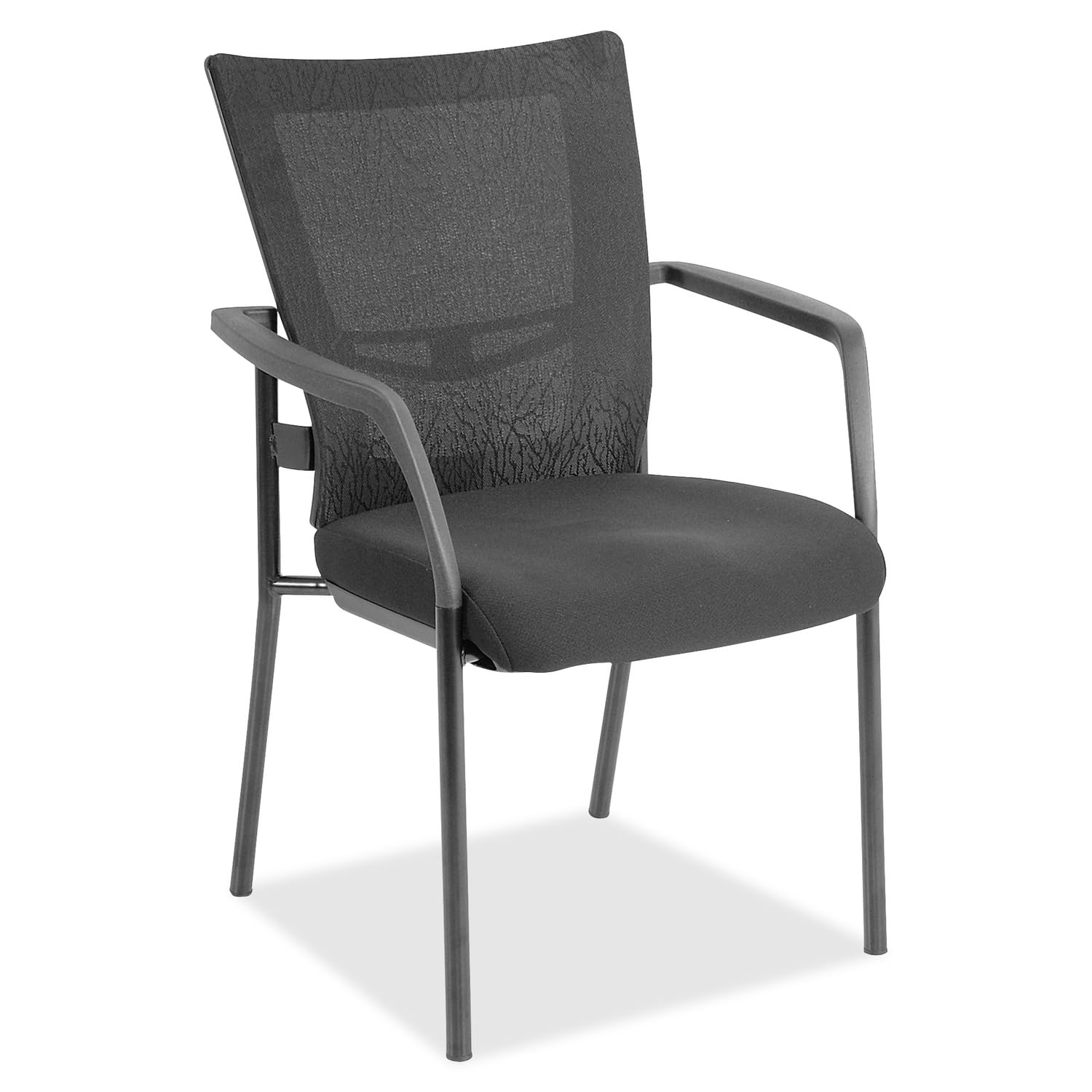 Lorell Mesh Back Guest Chair - Ergonomic Office Chair with Breathable Mesh, Adjustable Height, Gray - Perfect for Home Office, Conference Rooms & Waiting Areas