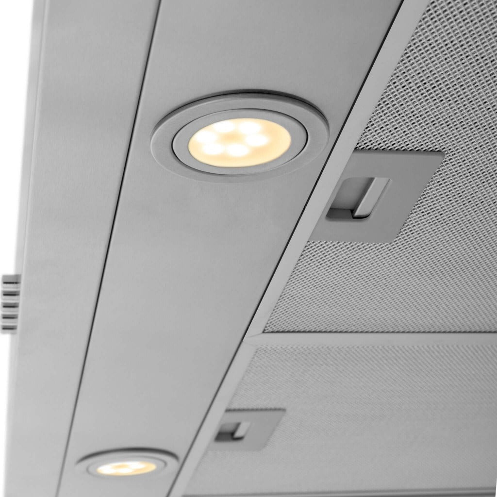 ZLINE 30 Inch 400 CFM Ducted Under Cabinet Range Hood - Stainless Steel, Hardwired Power (Model 617 30) - Perfect for Modern Kitchens & Efficient Smoke Removal