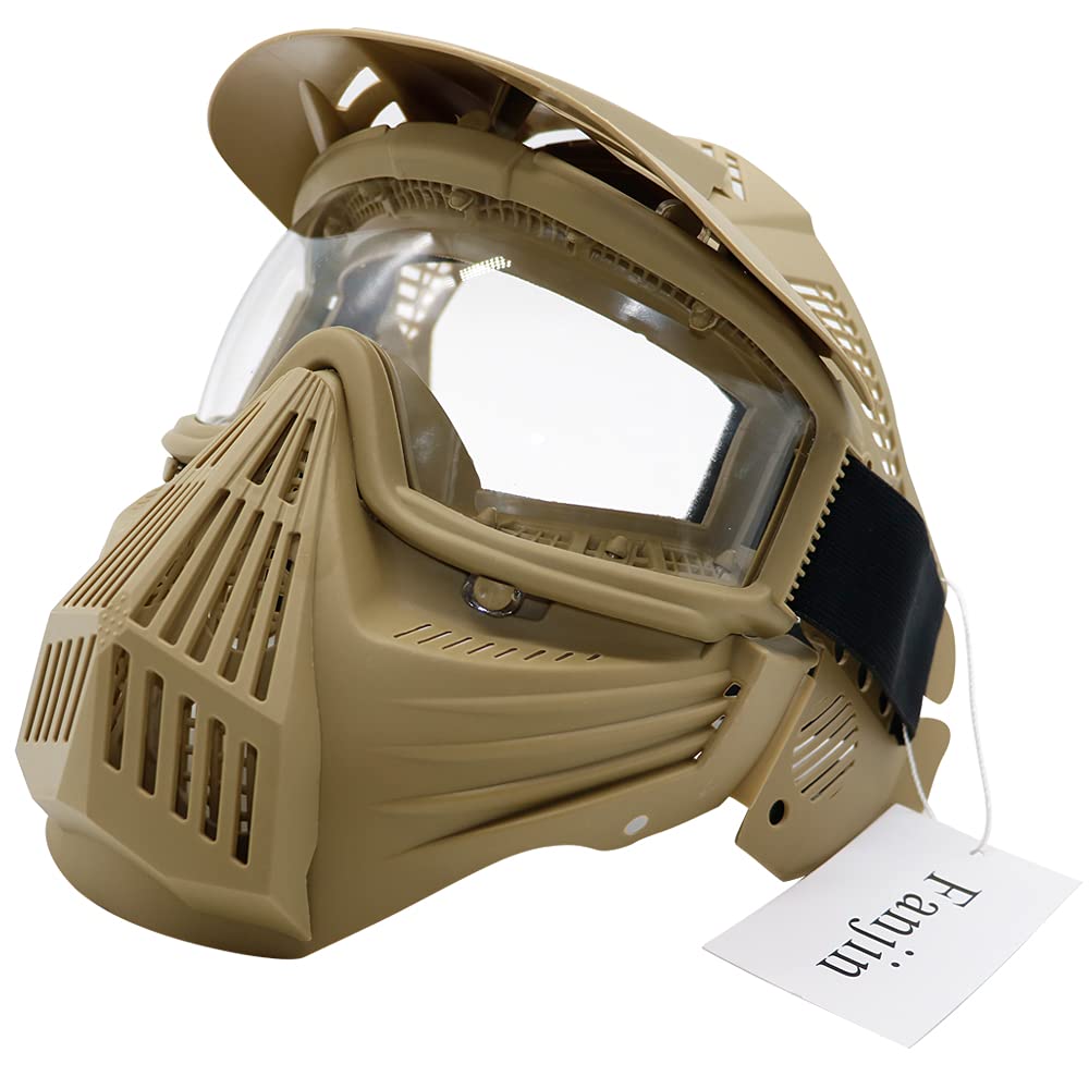 Tactical Paintball & Airsoft Full Face Mask with Impact-Resistant Goggles - Perfect for Hunting, Airsoft Games, CS Survival, Halloween Cosplay, and Outdoor Sports Activities