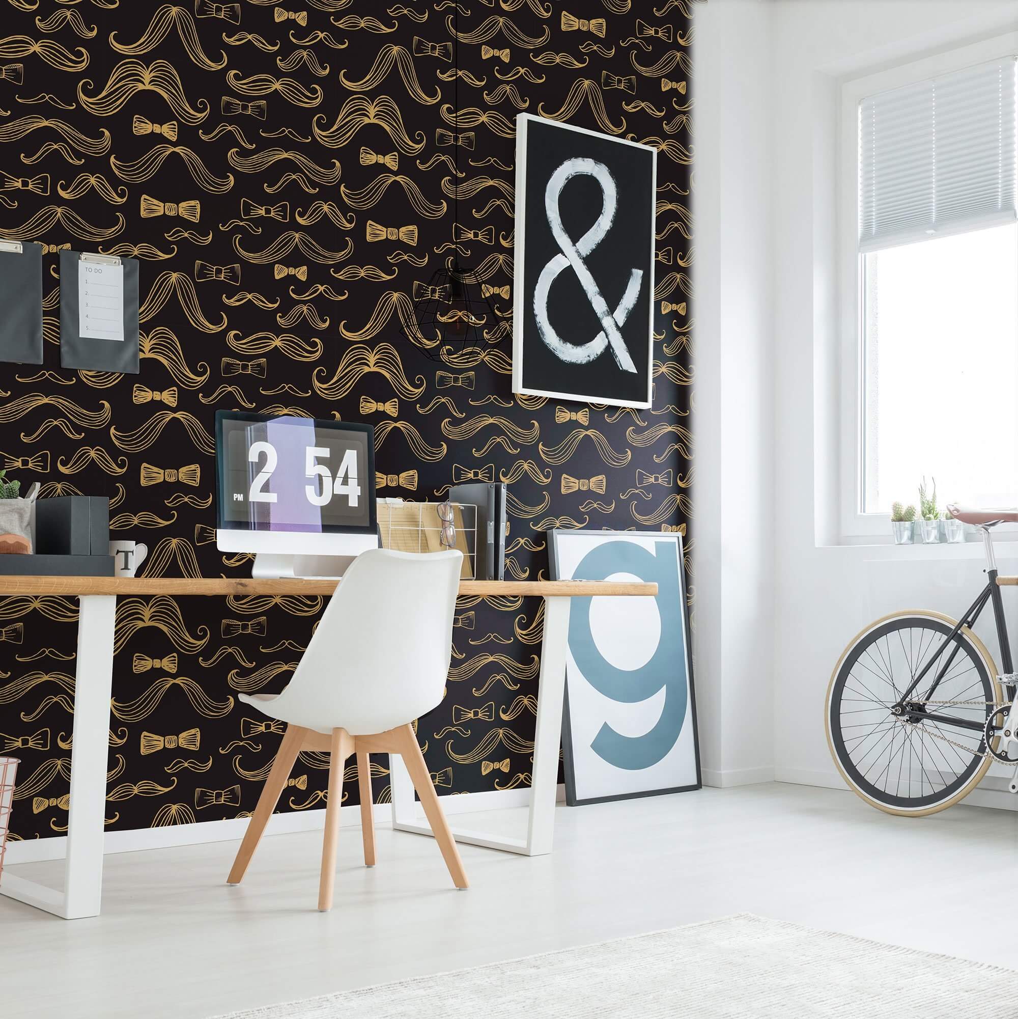 Yellow Fashion Themed Peel and Stick Removable Wallpaper - Self-Adhesive Decorative Wall Covering for Bedroom, Living Room & Office Decor