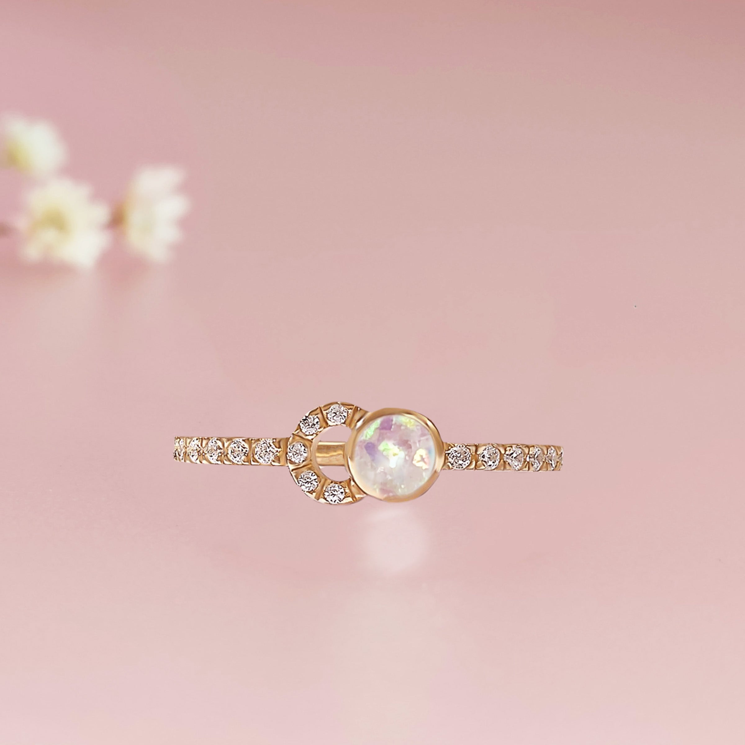 Ashes Mirage: 14K Gold Ashes Ring for Men & Women - Elegant Memorial Jewelry for Cremation, Remembrance & Special Occasions