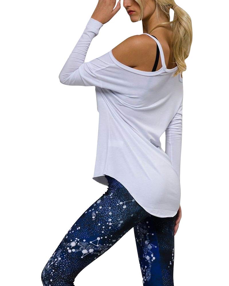 Onzie Flow Cold Shoulder Yoga Top 3091 - Breathable Workout Shirt for Women, White (One Size) | Perfect for Yoga, Pilates & Gym Wear