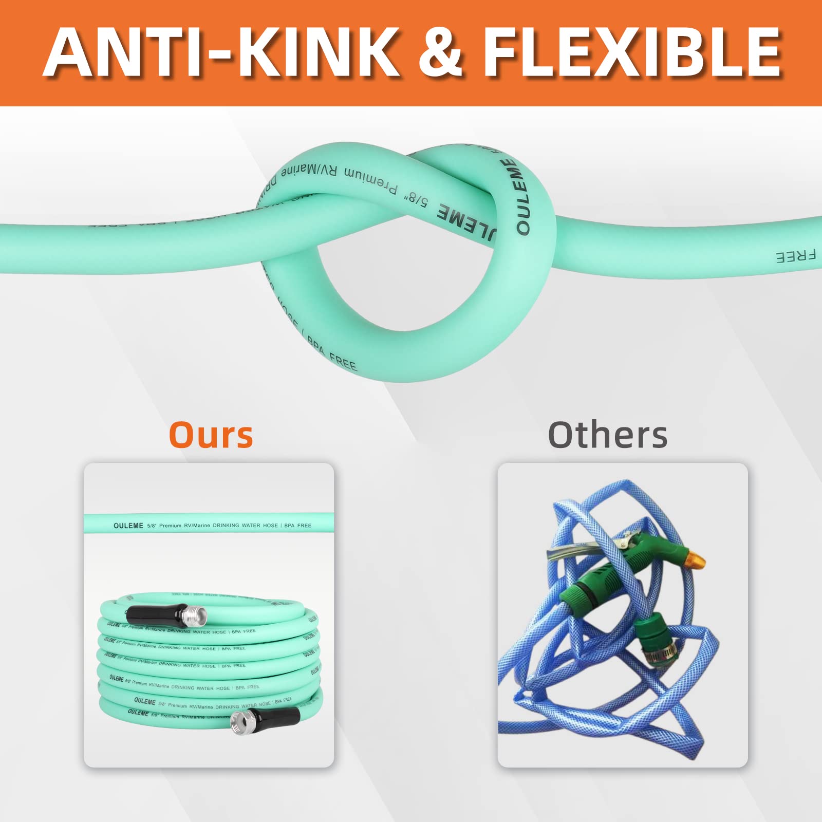 75ft Premium RV Water Hose with Storage Bag - 5/8