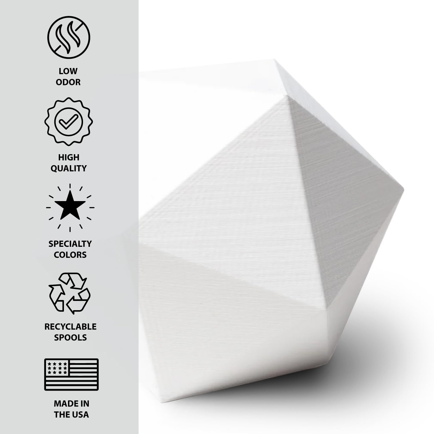 Protopasta 1.75mm PLA 3D Printer Filament - 1kg Spool of Simply White PLA for 3D Printing, DIY Projects & Prototyping | High-Quality PLA Filament for Beginners & Professionals