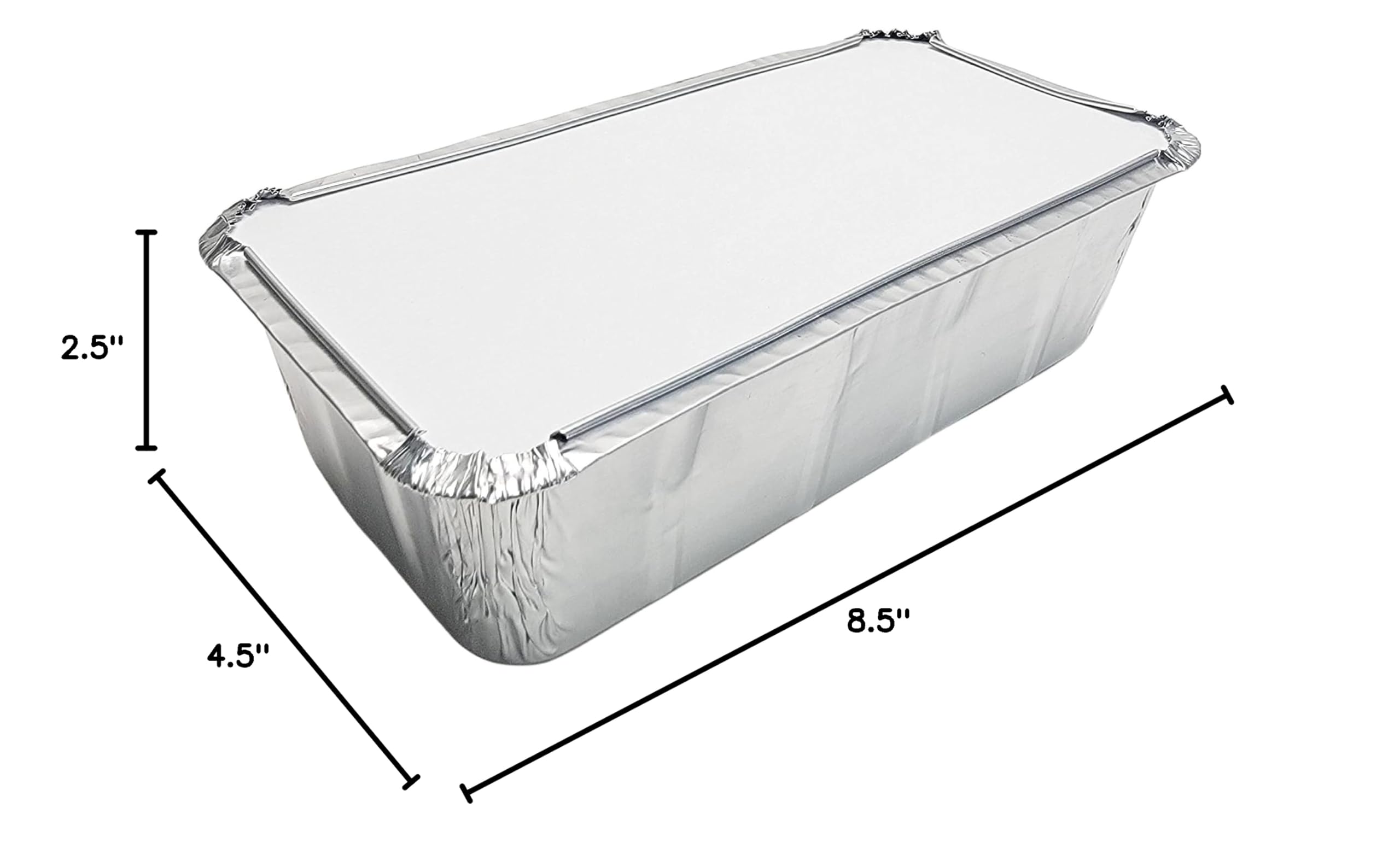 D&W Fine Pack 2 lb Aluminum Foil Loaf Pan with Lid - 100 Count Disposable Baking Pans for Bread, Cake & Meal Prep - Perfect for Home Baking, Restaurants & Catering Services