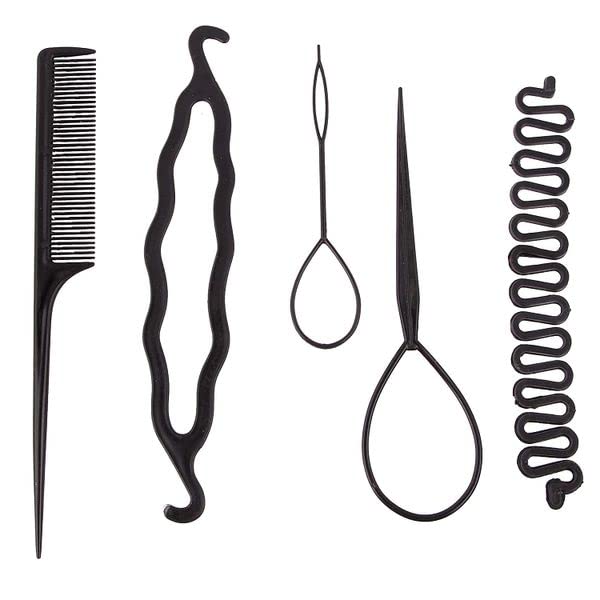 HomeoCulture 5-Piece Hair Styling Kit - Professional Comb, Juda Maker & Styling Tools for Men & Women | Perfect for Salon, Home Use & Travel