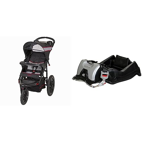 Baby Trend Range Jogger Stroller with EZ Flex Loc 32 Infant Car Seat Base - Lightweight Travel System for Newborns & Toddlers - Perfect for Shopping, Walking & Outdoor Adventures (Black)