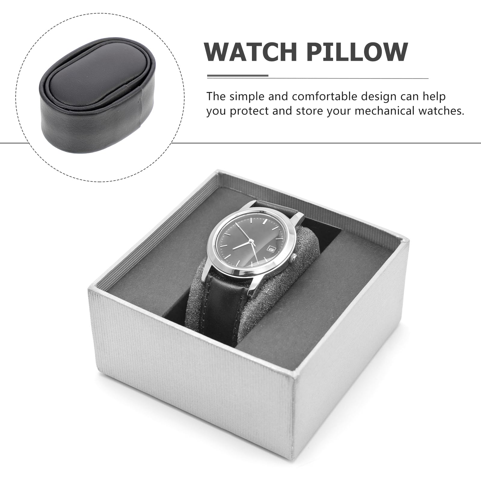 Luxury Leather Watch Winder Pillow - Soft Sponge Watch Display Holder for Storage & Protection - Replacement Watch Case Pillows for Jewelry Box & Travel Cases - Perfect for Watch Collectors & Gift Packaging