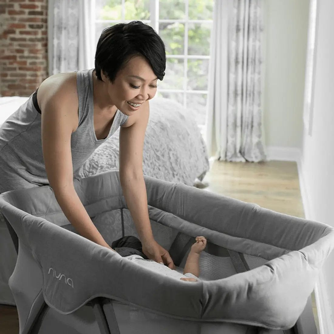 Nuna COVE Aire Go Playard - Lightweight Portable Baby Playpen with Breathable Mesh for Indoor & Outdoor Use - Perfect for Travel, Nursery, and Playtime
