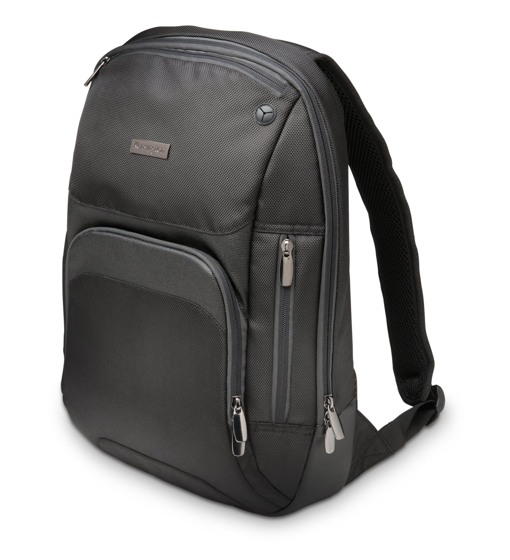 Kensington Triple Trek Slim Laptop Backpack for 13-14 Inch MacBooks, Chromebooks, Tablets & Ultrabooks - Lightweight Travel & Commute Backpack with Padded Laptop Compartment (K62591AM), Black - Perfect for Work, School & Business Travel