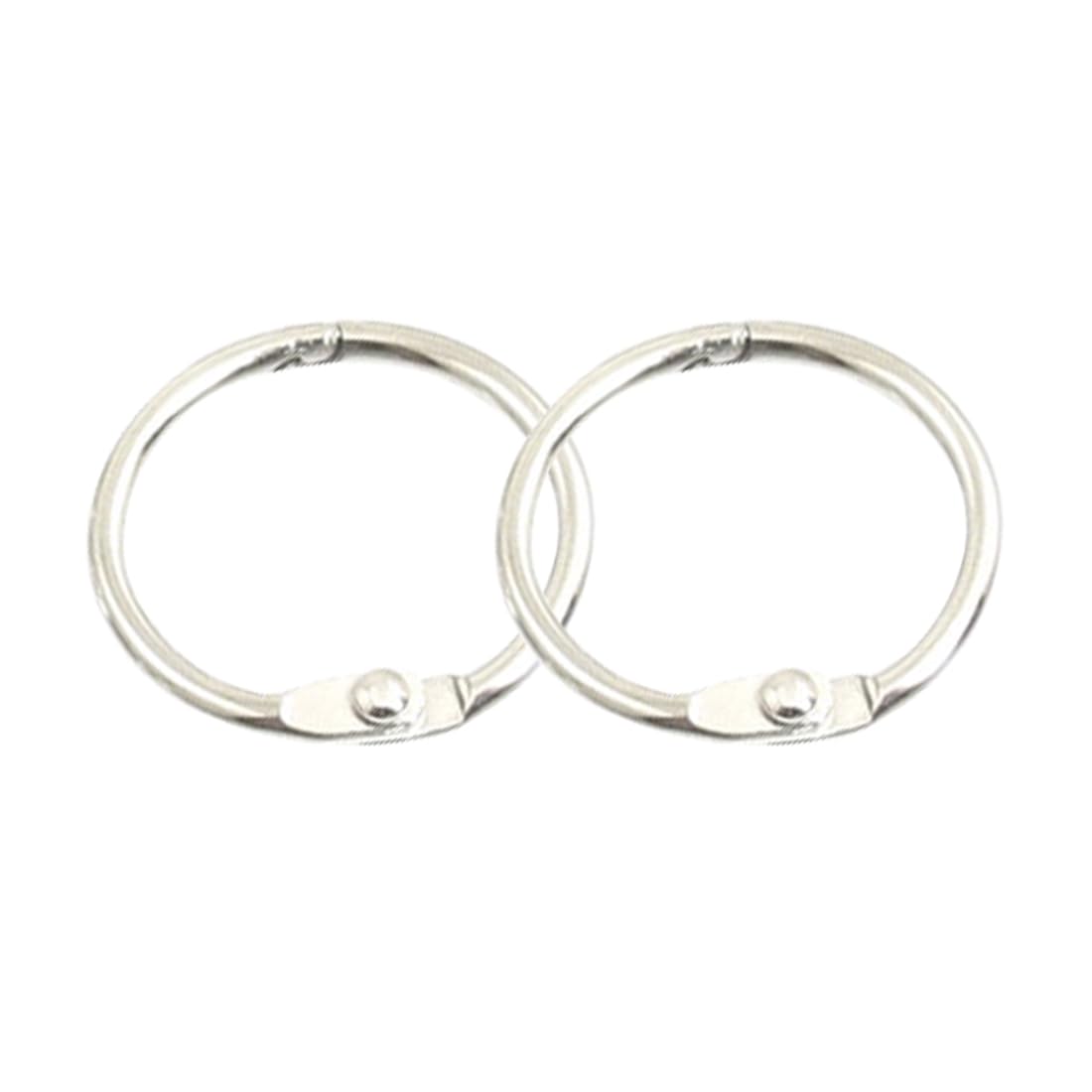 uxcell 1 Inch Loose Leaf Binder Rings (20 Pack) - Silver Metal Book Rings for Scrapbooking, Office Supplies & Keychains | Perfect for Organizing Documents, DIY Projects & Home Office Use