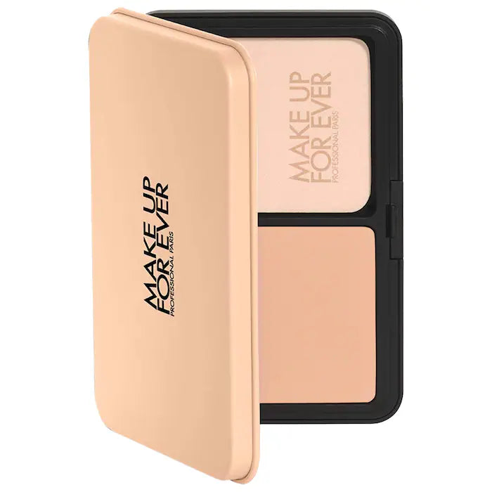 Make Up For Ever HD Skin Matte Velvet Powder Foundation - Oil Control & Pore Minimizing - Long Lasting Full Coverage Makeup for Flawless Skin - Perfect for Daily Wear & Photography