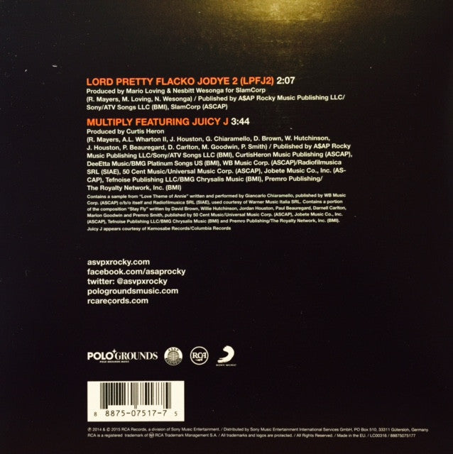 ASAP Rocky LPFJ2 / Multiply 7 Vinyl Record - Limited Edition RSD Exclusive | RCA Records | Perfect for Music Collectors & Vinyl Enthusiasts | Great for Home Listening, Gifts & DJ Sets