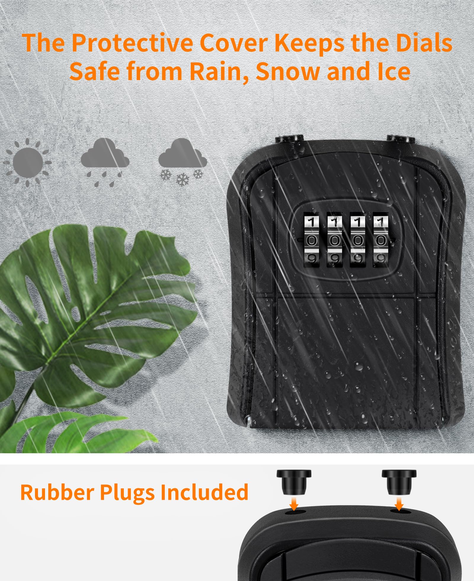 Portable Key Lock Box - Secure Key Holder Safe for House, Garage, Garden & Store | Indoor & Outdoor Use | Black (1 Pack) | Perfect for Vacation Home Access, Spare Key Storage & Property Management