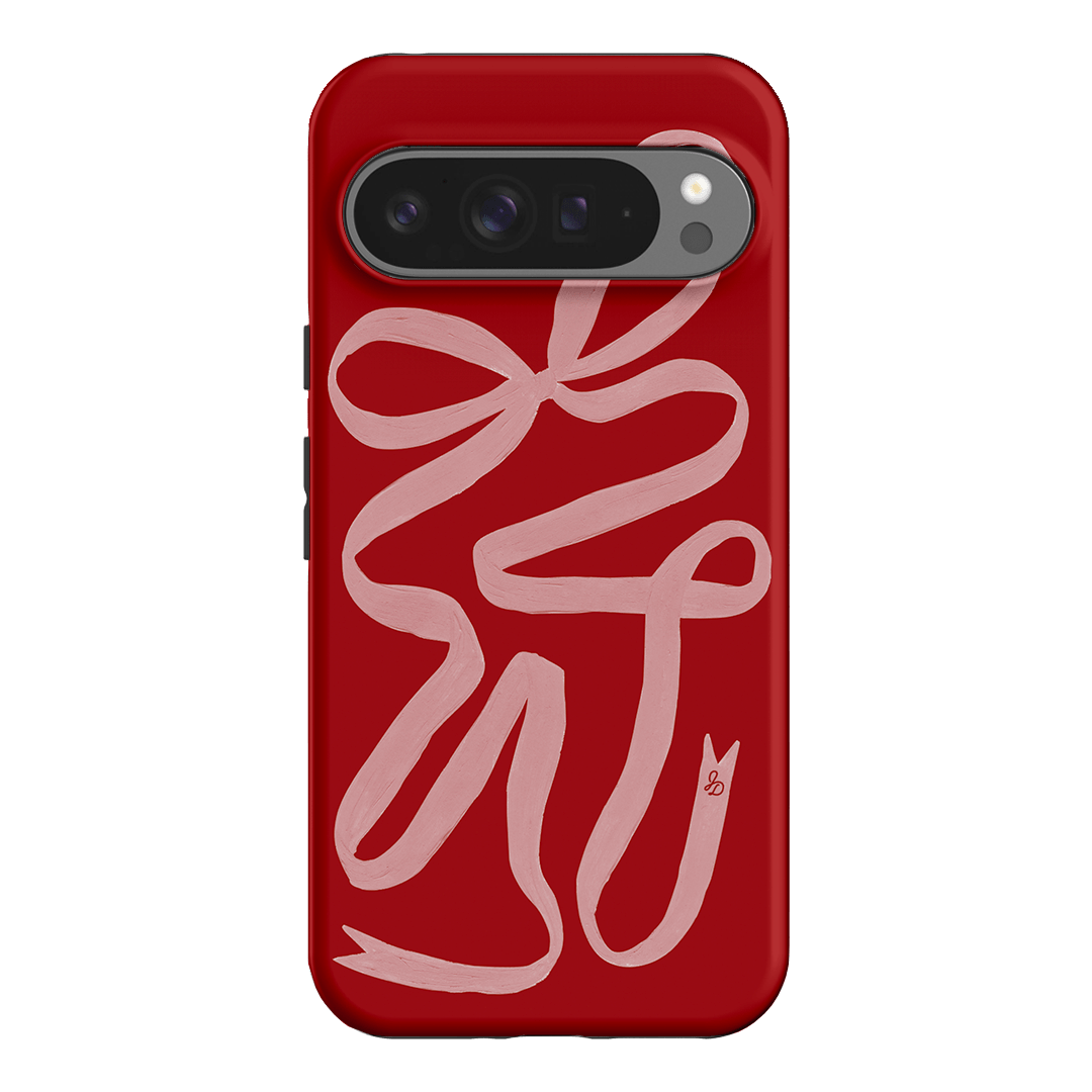 Cupid's Bow Ribbon Phone Case for iPhone & Samsung - Elegant Valentine's Day Gift for Her, Romantic Couple Accessory | Perfect for Dating, Anniversaries & Special Occasions